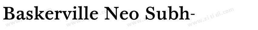 Baskerville Neo Subh字体转换